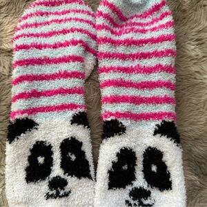 Panda Bear Fuzzy Socks